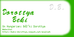 dorottya beki business card